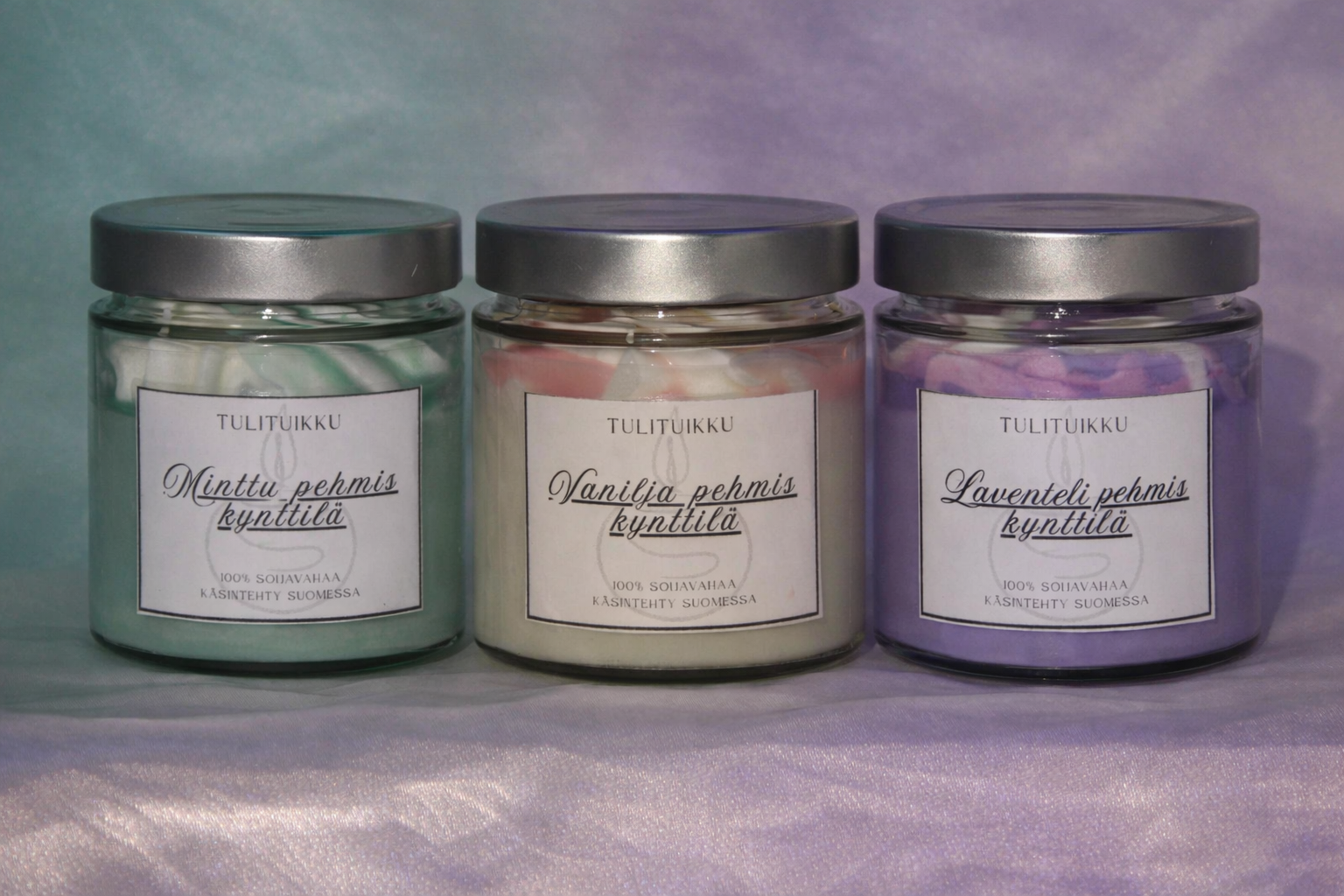 Käsintehdyt kynttilät